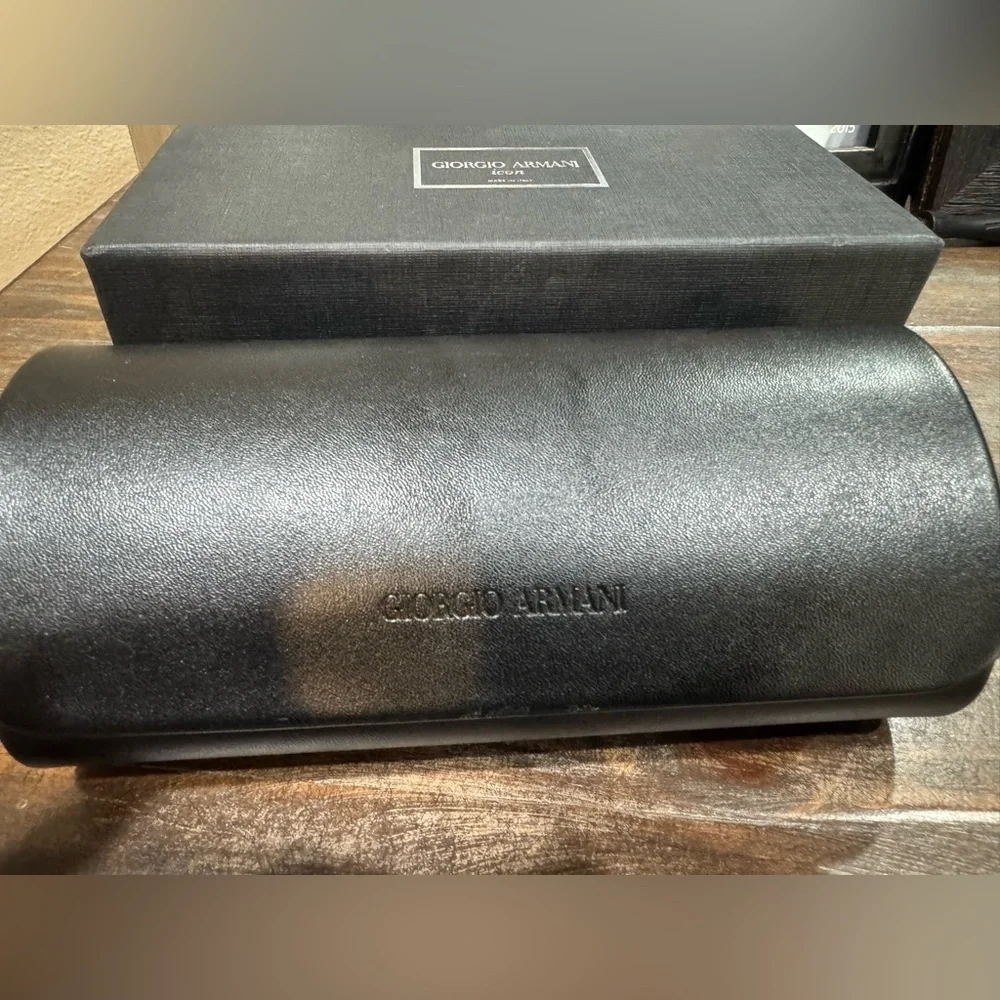 Giorgio Armani Black Glasses Case with box
